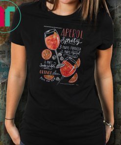 Cocktail italian aperol spritz recipe shirt