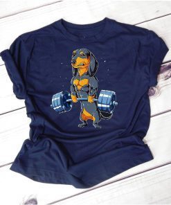 Dachshund weightlifting shirt