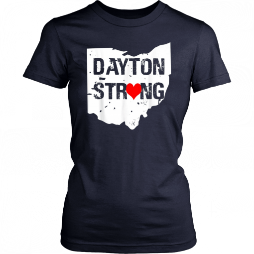 Dayton Ohio State Dayton Strong Love Heart Map T-Shirt