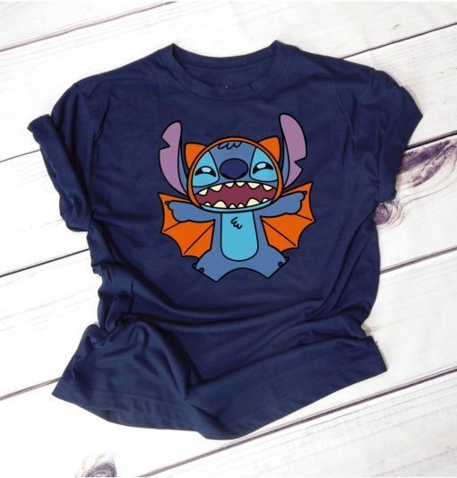 Disney Stitch Bat Halloween T-Shirts