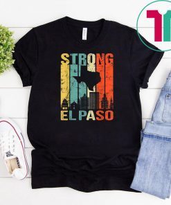 EL Paso Strong City Texas Map Vintage T-shirt T-Shirt