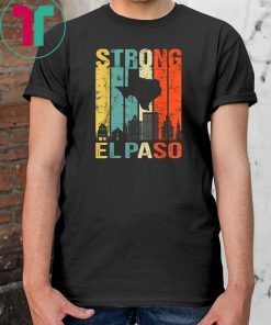 EL Paso Strong City Texas Map Vintage T-shirt T-Shirt