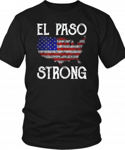 El Paso Strong American Map Distressed Gift TShirt