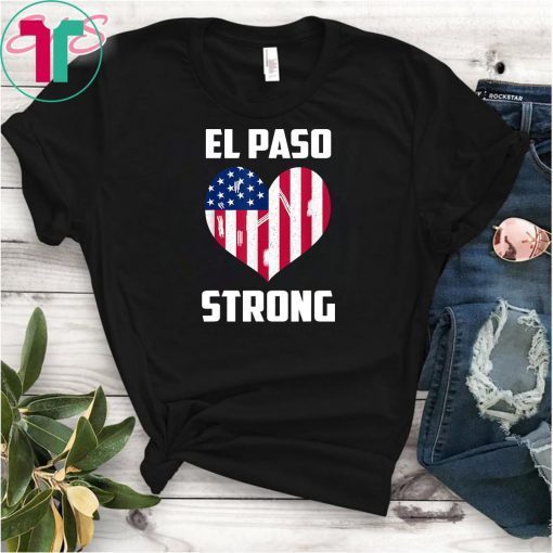 Mens El Paso Strong El Paso Texas Heart T-Shirt