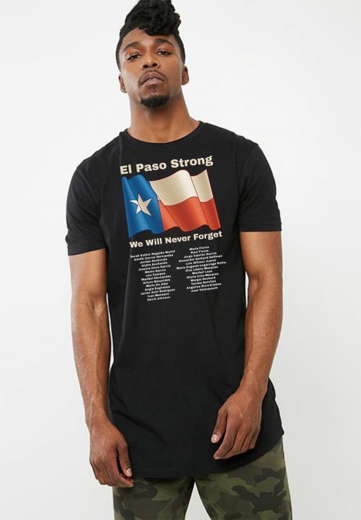 El Paso Strong El Paso Victims Memorial List T-Shirt