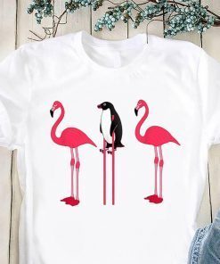 Flamingos and penguins shirt