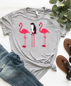 Flamingos and penguins shirt