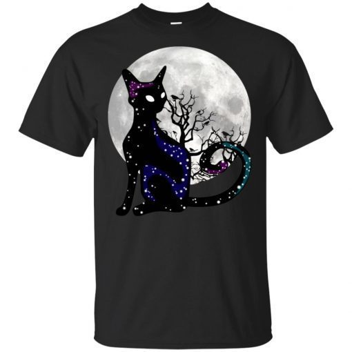 Halloween Cat Scary Black Cat Gothic Looking Halloween T-Shirt