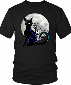 Halloween Cat Scary Black Cat Gothic Looking Halloween T-Shirt