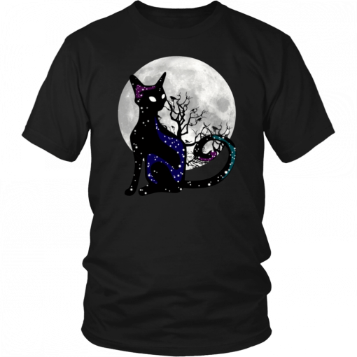 Halloween Cat Scary Black Cat Gothic Looking Halloween T-Shirt