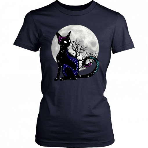 Halloween Cat Scary Black Cat Gothic Looking Halloween T-Shirt