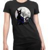 Halloween Cat Scary Black Cat Gothic Looking Halloween T-Shirt