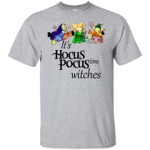 Halloween Pikachu It%E2%80%99s Hocus Pocus Time Witches T Shirt