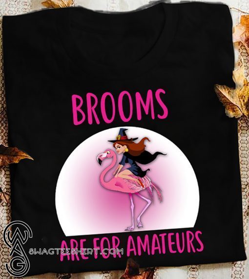 Halloween brooms are for amateurs flamingo shirt