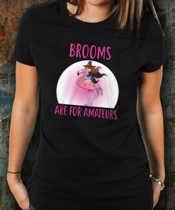 Halloween brooms are for amateurs flamingo shirt