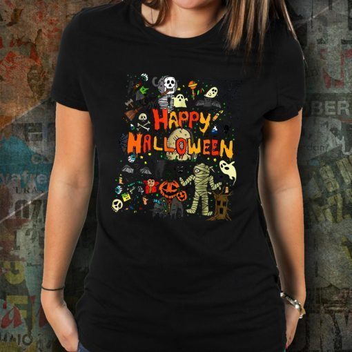 Happy Halloween Scary Retro T-Shirt