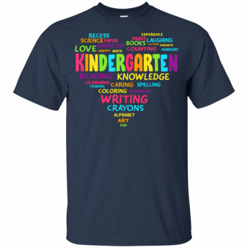 Heart Tee Kindergarten Team Teacher Student Back To School T-Shirts