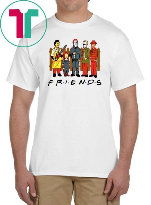 Horror Characters FRIENDS Halloween Tee Shirt