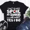 I don’t always spoil my grandkids oh wait yes I do shirt
