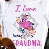 I love being a grandma flamingo shirt