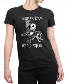 Mens Jack skellington hello darkness my old friend Classic Tee shirt