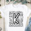 Kindergarten typography back to school shirt