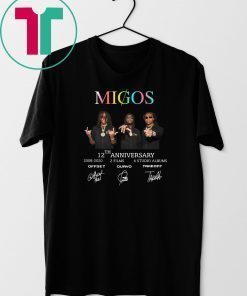 Migos 12th anniversary signatures shirt