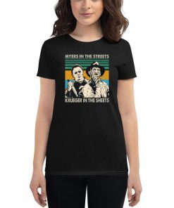 Myers In The Streets Krueger In The Sheets Halloween T-Shirt