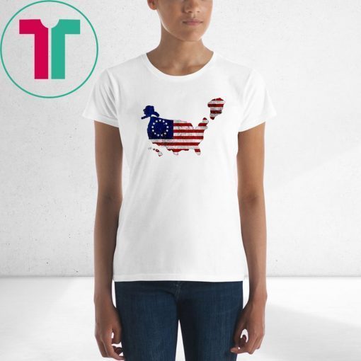 NRCC Greenland US 51st State Distress Trump Betsy Ross Flag T-Shirt