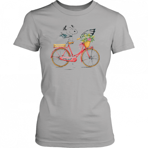 Philadelphia Eagles Snoopy Riding A Bicycle T-Shirt