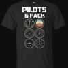 Pilot's Six Pack Funny Pilot Aviation Flying Gift T-shirt