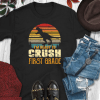 Ready To Crush First Grade 1st Day Of School Dinosaur Shirt