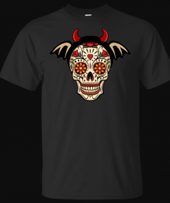 SKULL BANDANA SUNFLOWER SKULL BOW T-SHIRT