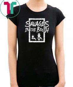 Mens Savages In The Booth John Sterling Suzyn Waldman Tee Shirt