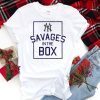 Savages In The Box T Shirt Baseball Mens Tee Shirts