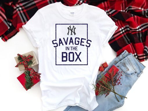 Savages In The Box T Shirt Baseball Mens Tee Shirts