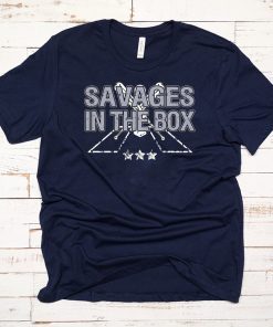 Savages in the Box Baseball Fans Funny T-Shirt