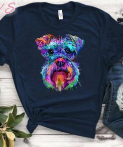 Schnauzer art splash shirt