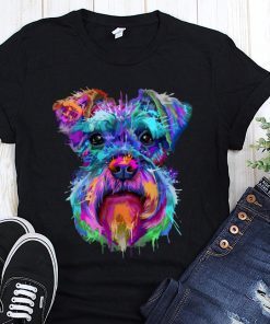 Schnauzer art splash shirt