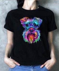 Schnauzer art splash shirt