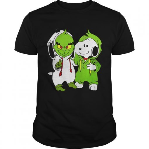 Snoopy And Grinch Fushion Peanuts How The Grinch Stole Christmas Fans Shirts