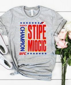Mens Stipe Miocic #AndNew Heavyweight Champion UFC V-Neck Tee Shirt