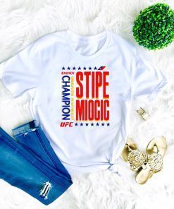 Mens Stipe Miocic #AndNew Heavyweight Champion UFC V-Neck Tee Shirt