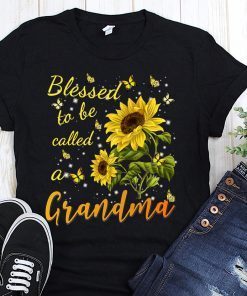 Sunflower blessed to be called a grandma shirt