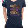 The witch can be bribed with yarn chocolate Halloween T-shirt