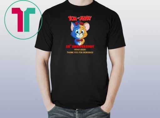 Tom and jerry 80th anniversary 1940-2020 thank you for the memories shirt 1