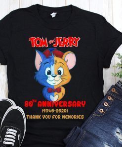 Tom and jerry 80th anniversary 1940-2020 thank you for the memories shirt 1