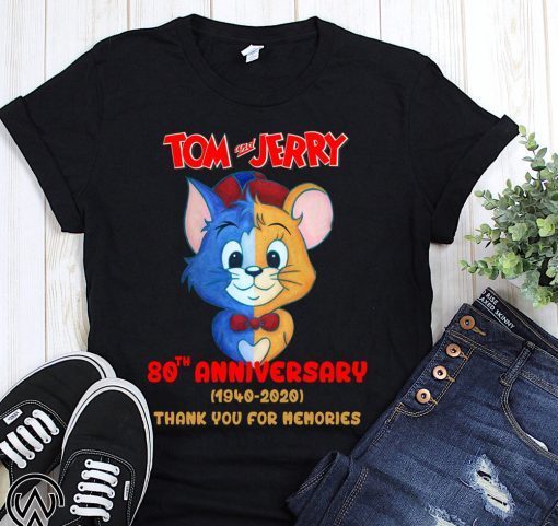 Tom and jerry 80th anniversary 1940-2020 thank you for the memories shirt 1