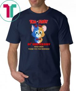 Tom and jerry 80th anniversary 1940-2020 thank you for the memories shirt 1