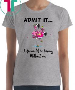 Flamingo Admit It Life Would Be Boring Without Me Unisex 2019 T-Shirt